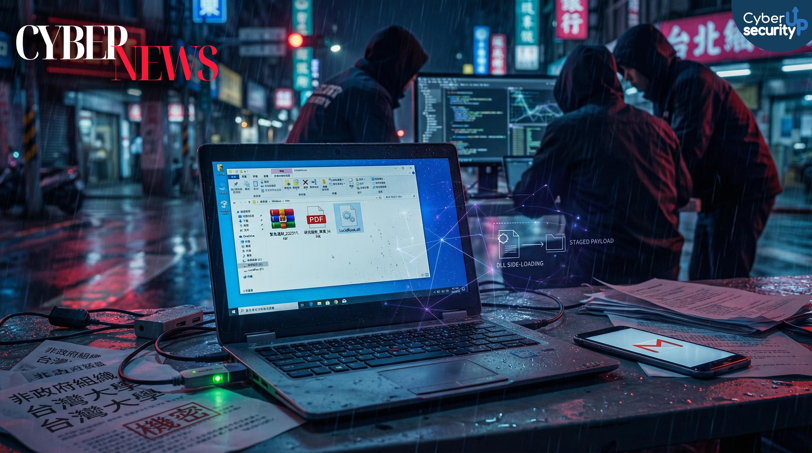 Spear Phishing a Taiwan: LucidRook colpisce ONG e università con DLL side loading e geofencing zh‑TW